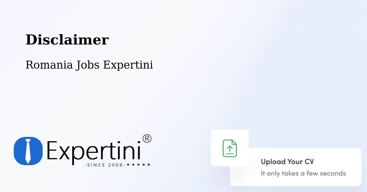Disclaimer – Iod - Romania Jobs Expertini
